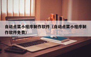 阳江自动点菜小程序制作软件（自动点菜小程序制作软件免费）